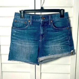 Madewell High Rise Denim Shorts Size 25 Medium Wash